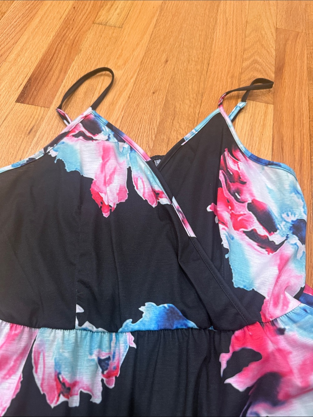 Floral Ruffle Wrap Dress - Picture 3 of 5